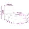 vidaXL Lit avec rangement et matelas Taupe 90 x 190 cm Polyester