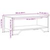 vidaXL Table basse ch&ecirc;ne sonoma 100x51x40 cm bois d'ing&eacute;nierie