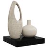 vidaXL &Eacute;tag&egrave;re murale flottante Noir brillant 23x23,5x3,8 cm MDF