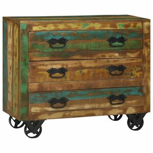 vidaXL Buffet avec tiroir Marron 80 x 30 x 65 cm Bois Recycl&eacute; Solide