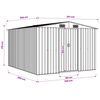 vidaXL Abri de jardin 257x298x178 cm M&eacute;tal Anthracite