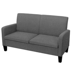 vidaXL Canap&eacute; &agrave; 2 places 135x65x76 cm Gris fonc&eacute;