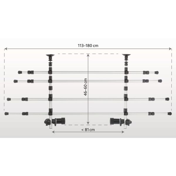 TRIXIE Grille de protection chiens 105-172cm Aluminium Argent&eacute; et noir