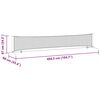 vidaXL Filet de tennis Noir et Rouge 494,5 x 90 x 87 cm Polyester
