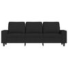 vidaXL Canap&eacute; &agrave; 3 places avec repose-pieds Noir 180 cm Tissu