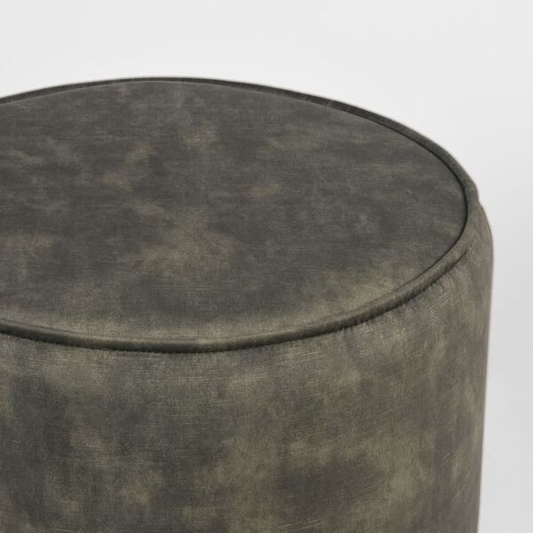 LABEL51 Pouf Tibo 55x55x40 cm Vert chasseur Velours