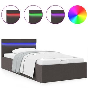vidaXL Cadre de lit &agrave; rangement hydraulique sans matelas 90x200 cm