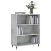 vidaXL Biblioth&egrave;que gris b&eacute;ton 69,5x32,5x90 cm bois d'ing&eacute;nierie