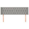 vidaXL T&ecirc;te de lit avec oreilles Gris clair 147x16x78/88 cm Tissu
