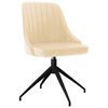 vidaXL Chaises &agrave; manger lot de 4 Cr&egrave;me Velours