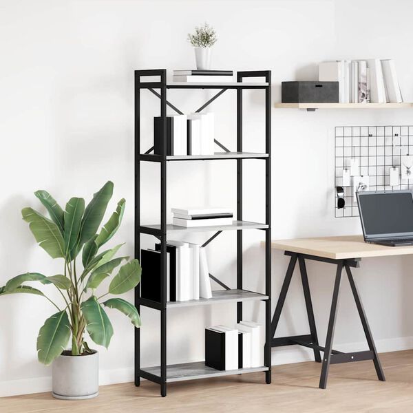 vidaXL &Eacute;tag&egrave;re Sonoma gris 60 x 30 x 155 cm Bois d'ing&eacute;nierie