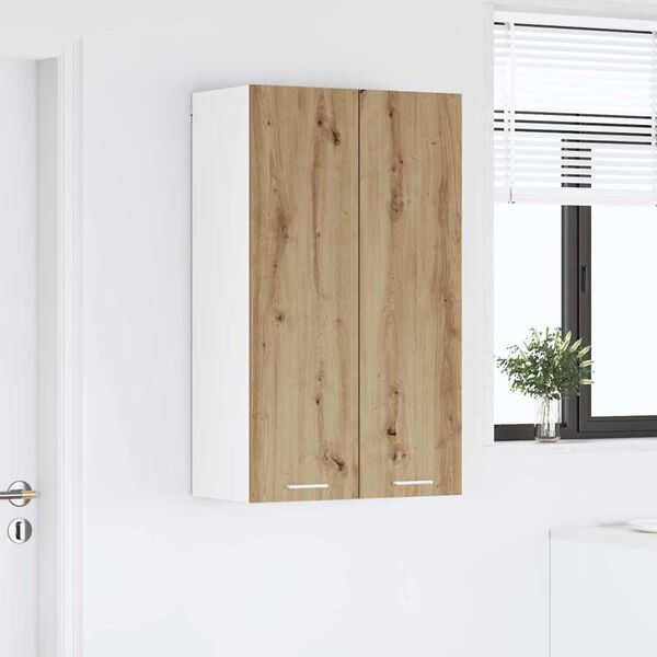 vidaXL Armoire suspendue avec porte Ch&ecirc;ne artisanal 60 x 31 x 100 cm