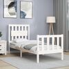 vidaXL Cadre de lit sans matelas blanc bois de pin massif