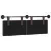 vidaXL T&ecirc;te de lit suspendue Marron fonc&eacute; 130 x 55 x 5 cm tissu