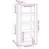 vidaXL Biblioth&egrave;que Blanc 50x35x125,5 cm Bois de pin massif