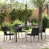 vidaXL Ensemble de salle &agrave; manger pour jardin 5 pcs Noir et gris