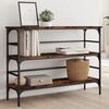 vidaXL Table console ch&ecirc;ne fum&eacute; 100x32x75 cm bois d'ing&eacute;nierie