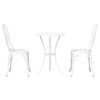 vidaXL Ensemble bistro de jardin 3 pcs Blanc Aluminium