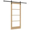 vidaXL Porte coulissante ORKDAL Naturel et Noir 86 x 198,5 cm