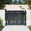 vidaXL Portail de jardin Anthracite 100x75 cm Acier Design Bambou