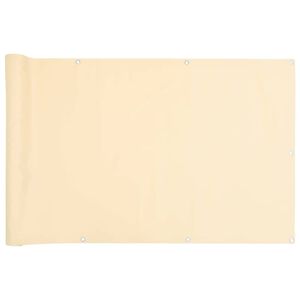 vidaXL &Eacute;cran d'intimit&eacute; de balcon cr&egrave;me 300x120 cm PVC