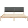 vidaXL Cadre de lit avec t&ecirc;te de lit marron et gris fonc&eacute; 200 x 200 cm