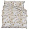 vidaXL Ensemble de housse de couette blanc et marron 225x220 cm Coton