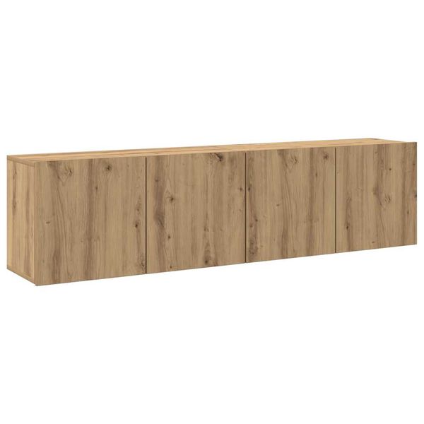 vidaXL Meubles TV muraux 2 pcs ch&ecirc;ne artisanal 80x30x41 cm