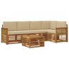 vidaXL Ensemble de canap&eacute;s d'ext&eacute;rieur 5 pc Naturel