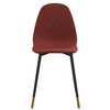 vidaXL Chaises &agrave; manger lot de 2 rouge bordeaux tissu