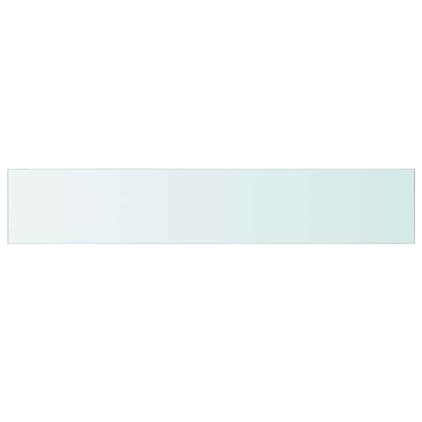 vidaXL Panneaux d'&eacute;tag&egrave;re 2 pcs Verre Transparent 110 x 20 cm