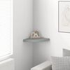 vidaXL &Eacute;tag&egrave;re d'angle flottante gris 35x35x3,8 cm MDF