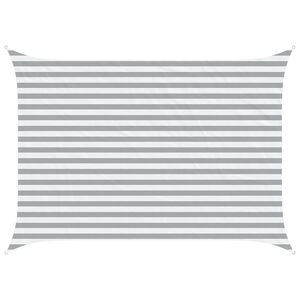 vidaXL Voile d'ombre Gris clair et blanc 3,5 x 2,5 m