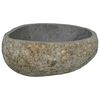 vidaXL Lavabo Gris (38-45) x (30-35) x 15 cm Pierre de Rivi&egrave;re