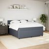 vidaXL Sommier &agrave; lattes de lit et matelas Gris fonc&eacute; 180x200cm Velours