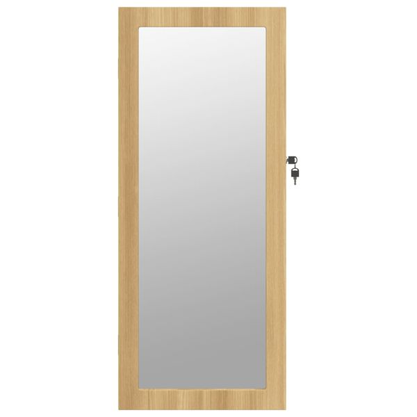 vidaXL Armoire &agrave; bijoux avec miroir et &eacute;clairage LED mural