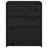 vidaXL Tables de chevet 2 pcs Noir 40x31x50 cm Bois de pin massif