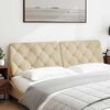 vidaXL Coussin de t&ecirc;te de lit cr&egrave;me 180 cm tissu
