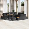 vidaXL Ensemble de canap&eacute; de jardin 13 pcs Noir polyrotin