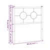 vidaXL T&ecirc;te de lit de remplacement m&eacute;tal noir 75 cm