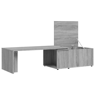 vidaXL Table basse Sonoma gris 150x50x35 cm Bois d'ingénierie
