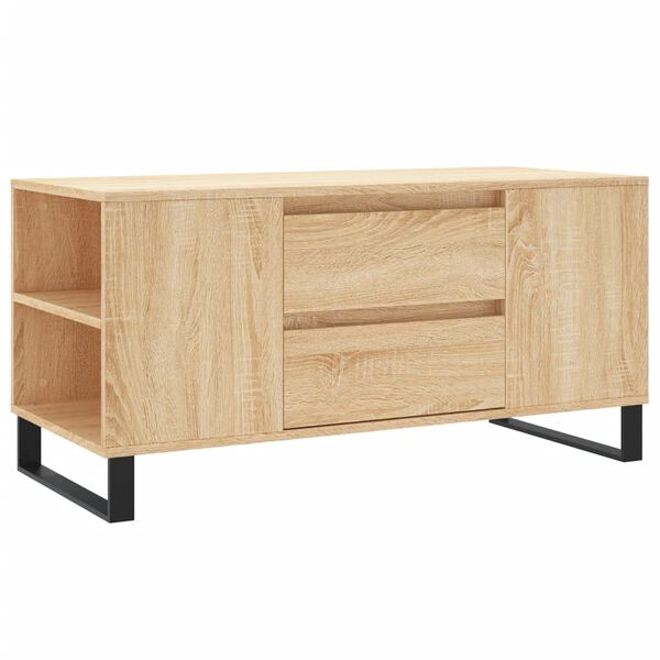 vidaXL Table basse ch&ecirc;ne sonoma 102x44,5x50 cm bois d'ing&eacute;nierie