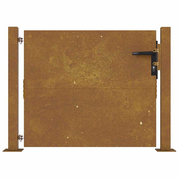 vidaXL Porte de Jardin Noir 110 x 155 cm Acier enduit de poudre