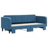 vidaXL Lit de jour avec gigogne sans matelas bleu 80x200 cm