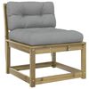 vidaXL Salon de jardin 5 pcs avec coussins bois de pin impr&eacute;gn&eacute;