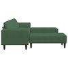 vidaXL Canap&eacute; Vert fonc&eacute; 250 x 188 x 76 cm Tissu en velours c&ocirc;tel&eacute;