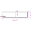vidaXL Dessus de table bois massif trait&eacute; bordure assortie