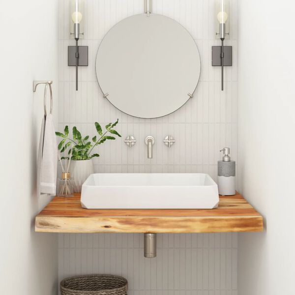 vidaXL Comptoir de salle de bain 80x60x3,8 cm rectangulaire acacia