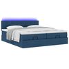 VidaXL Cadre de lit ottoman avec matelas bleu 200x200cm tissu