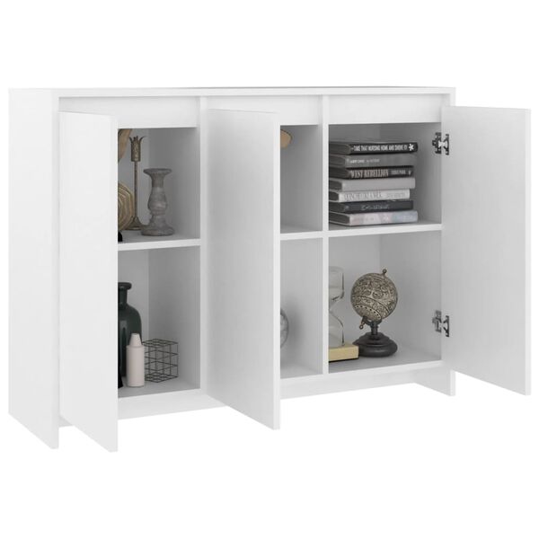 vidaXL Buffet Blanc 102x33x75 cm Bois d'ing&eacute;nierie